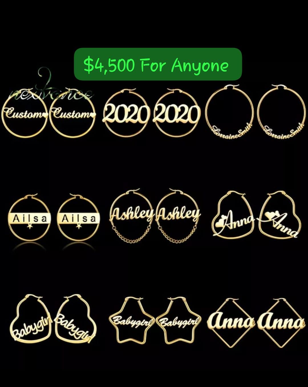 Customize Name Earrings _0