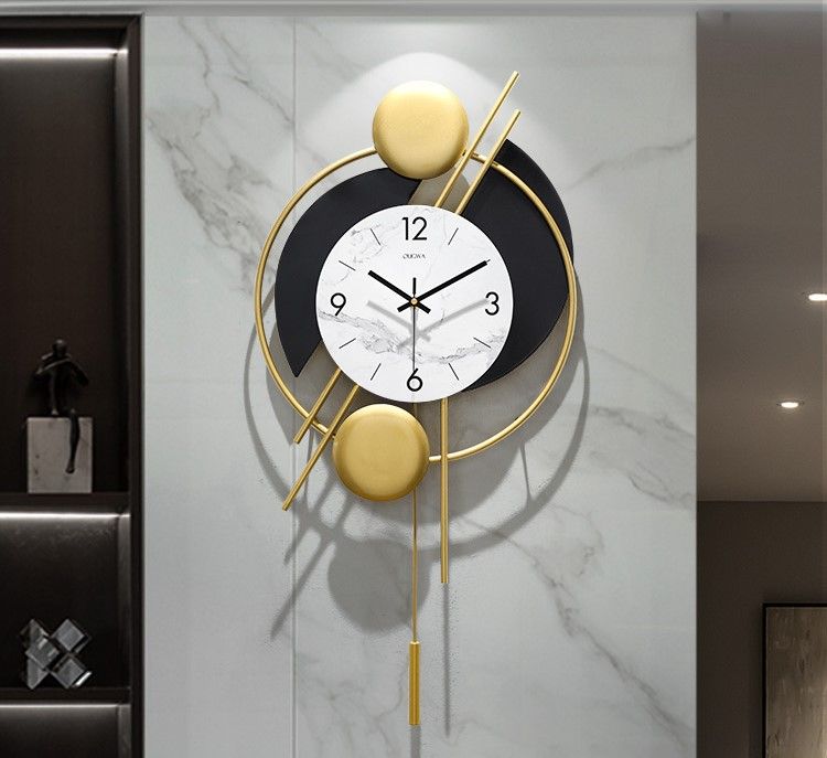 CLOCK IRON WALL DECORATION A2360_1