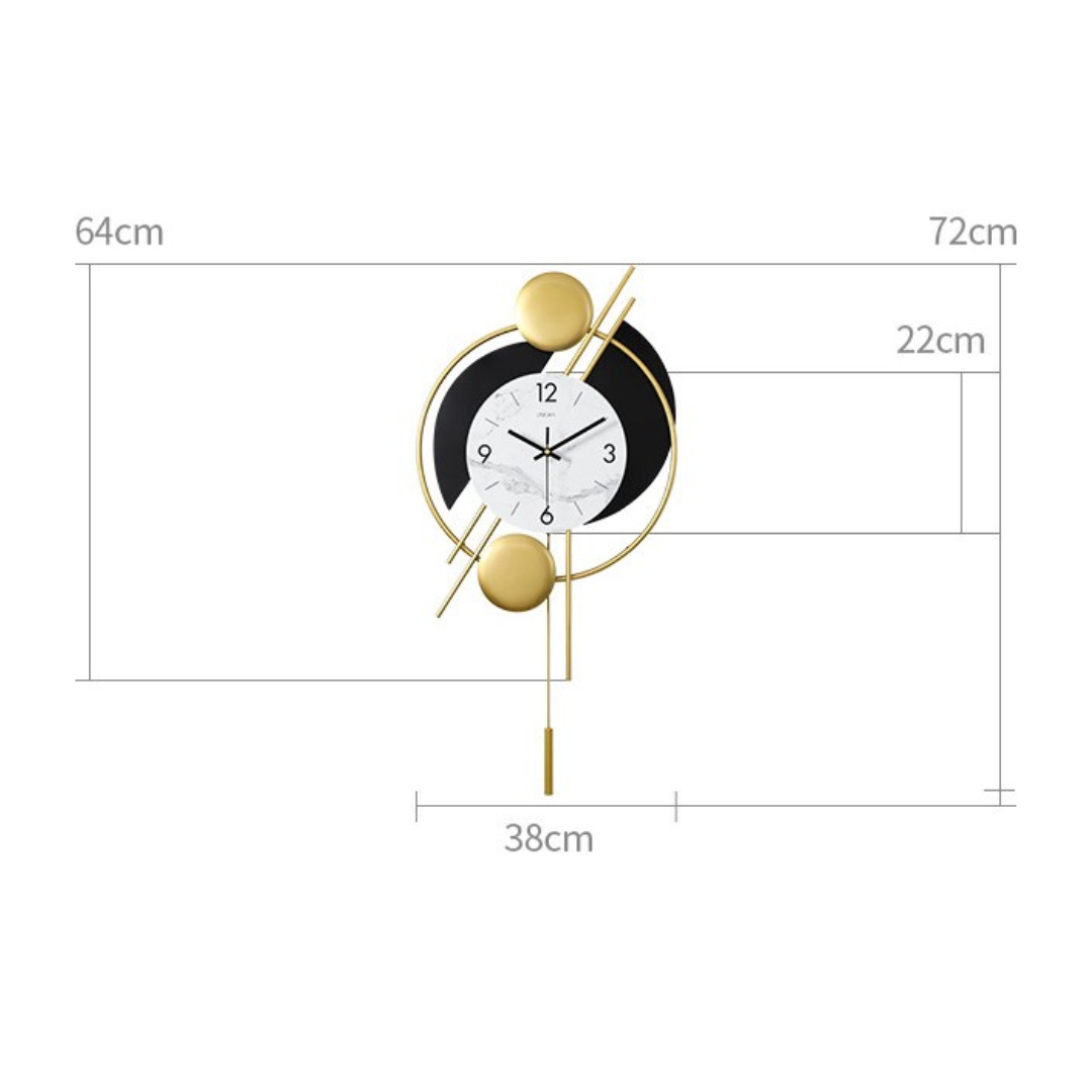 CLOCK IRON WALL DECORATION A2360_6