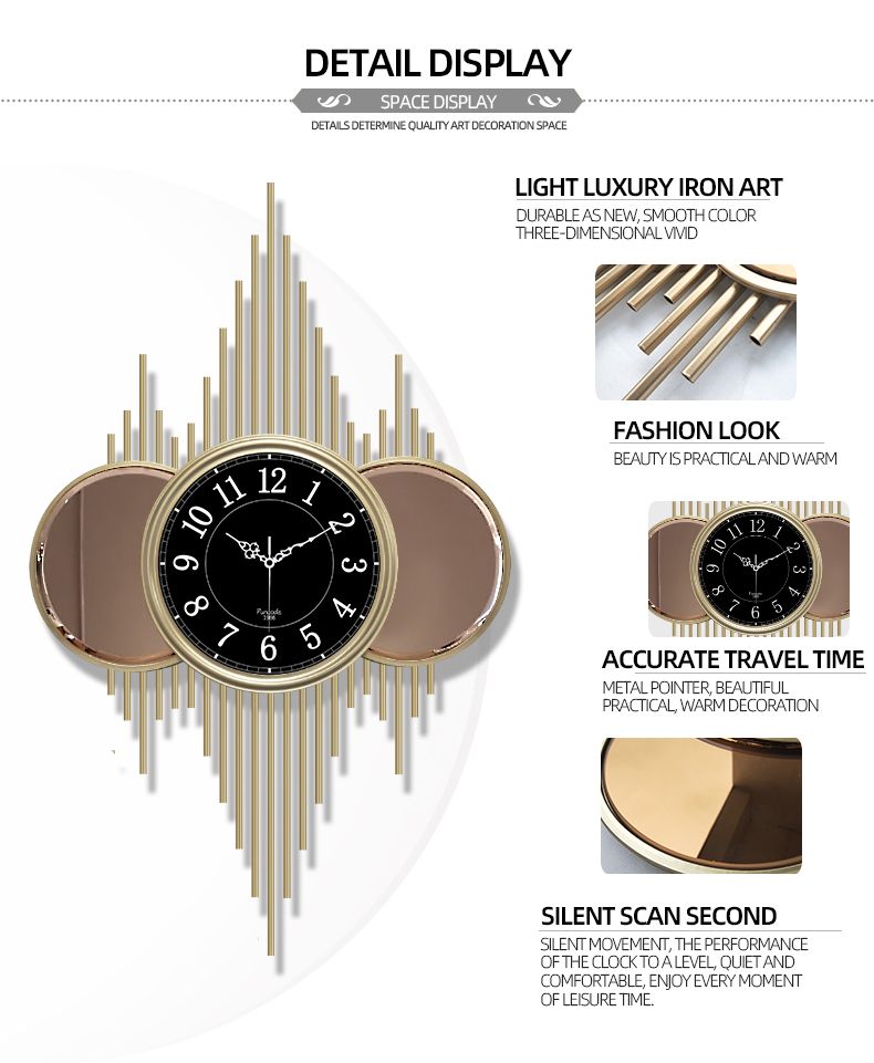 CLOCK IRON WALL DECORATION A2396 AS116_3
