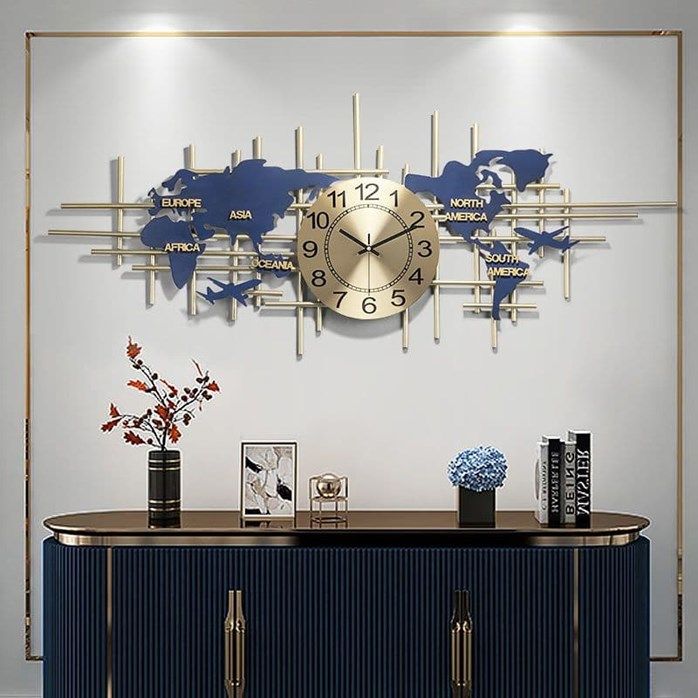 CLOCK IRON WALL DECORATION A2115_1