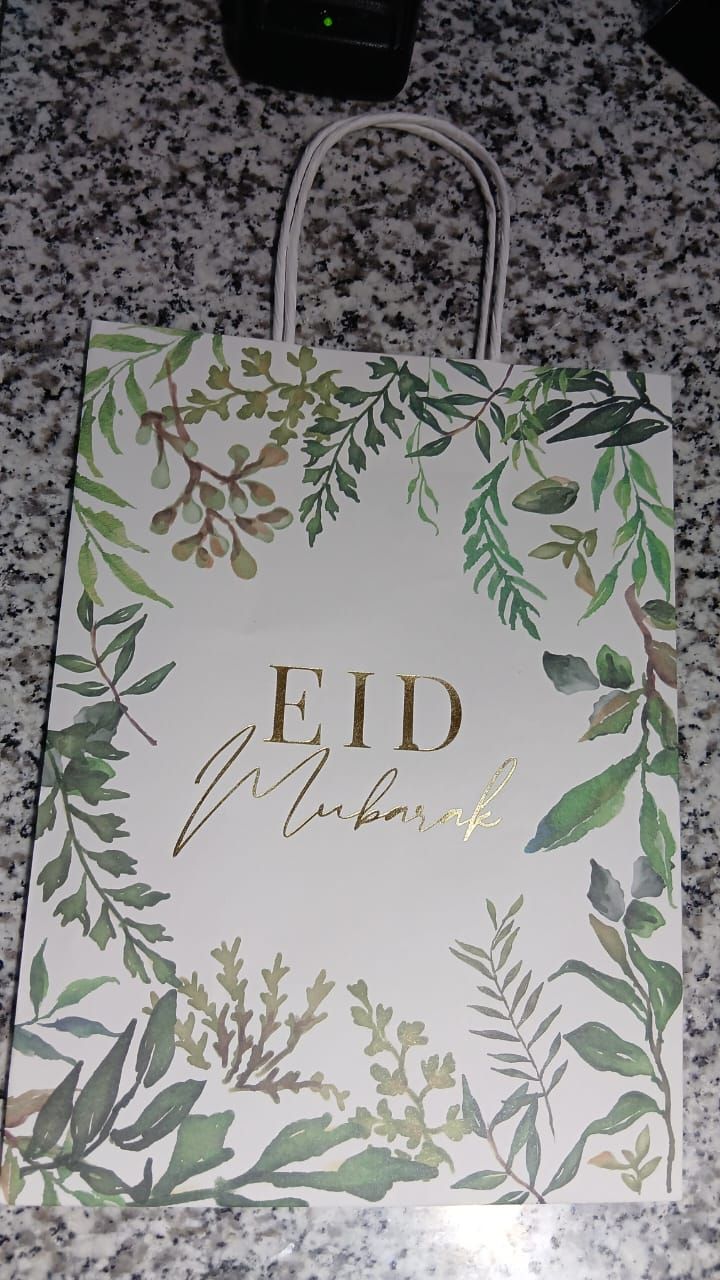 Eid Mubarak Green Floral bag_0
