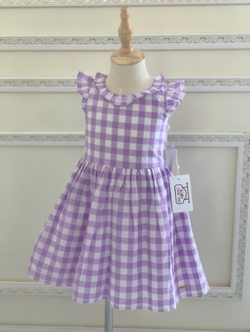 Vestido lila con blanco_0