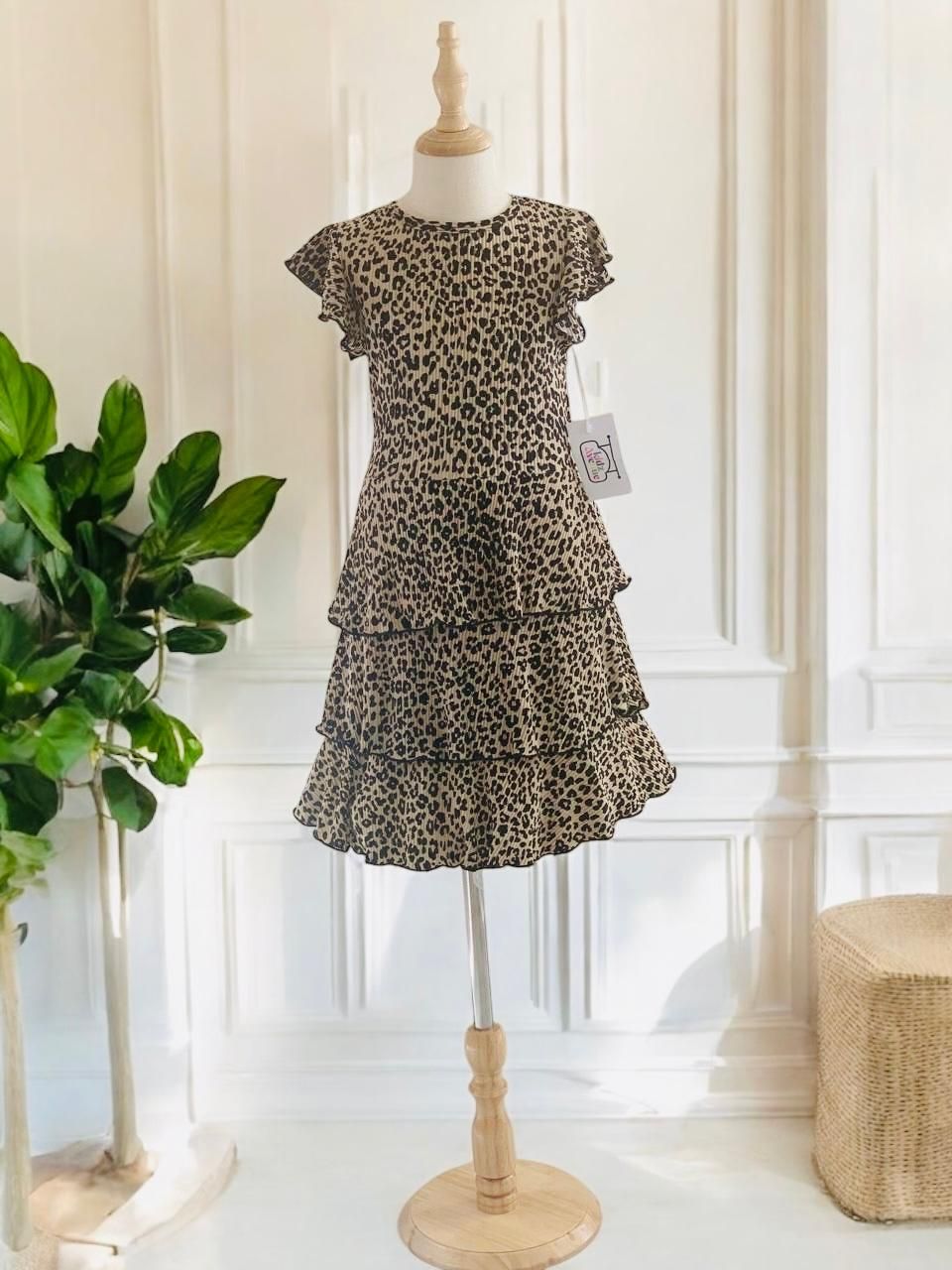 Animal print casual dress Sz 8_0