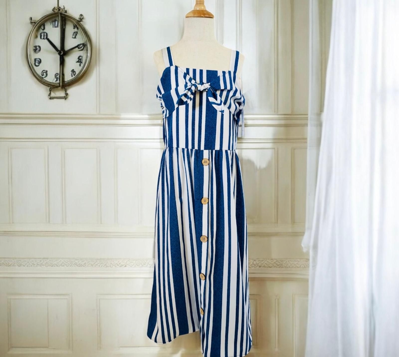 Vestido rayado wh/ Sz 10_0