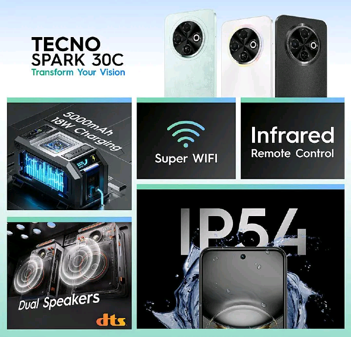 TECNO SPARK 30C 128GB +8(4+4)GB 120Hz 6.6"_1