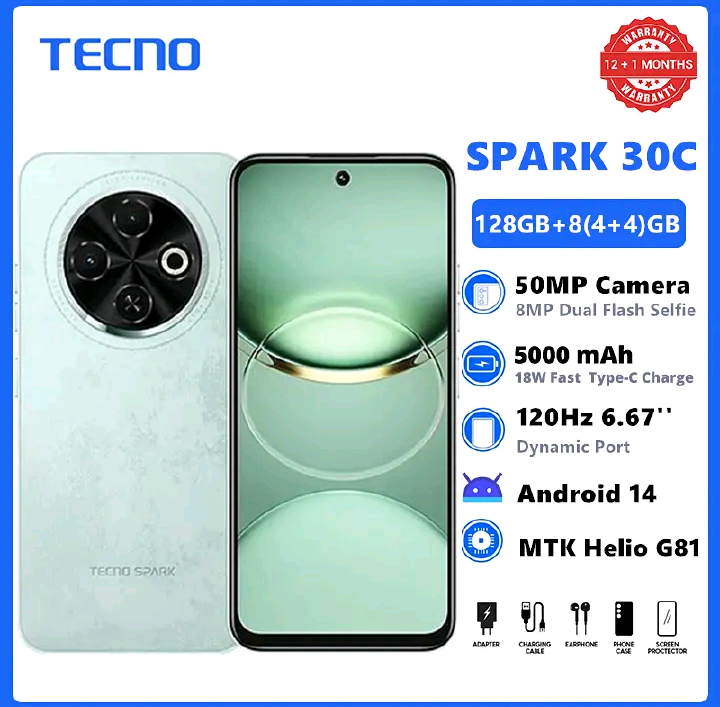 TECNO SPARK 30C 128GB +8(4+4)GB 120Hz 6.6"_4