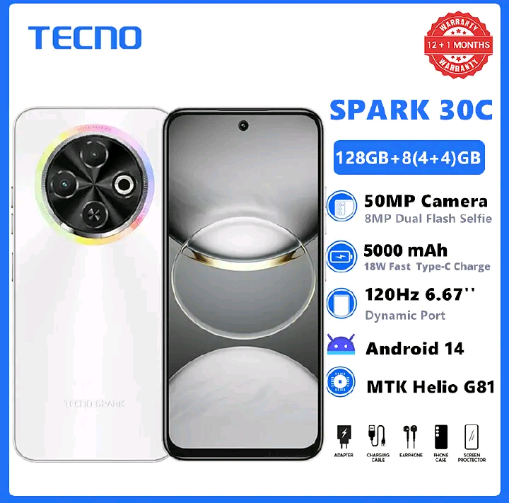 TECNO SPARK 30C 128GB +8(4+4)GB 120Hz 6.6"_3