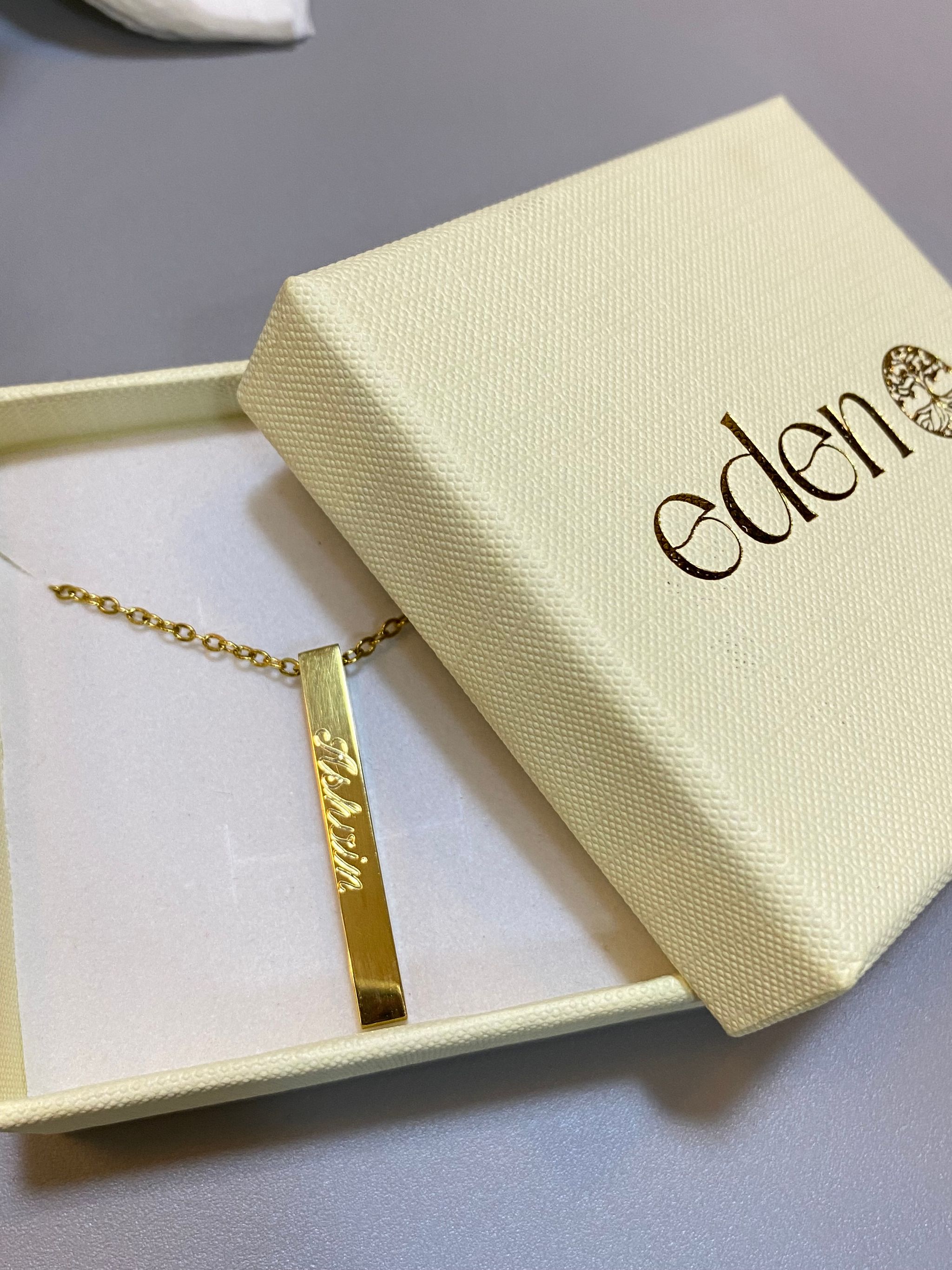 Men Rectangular Necklace (Without engraving)_1