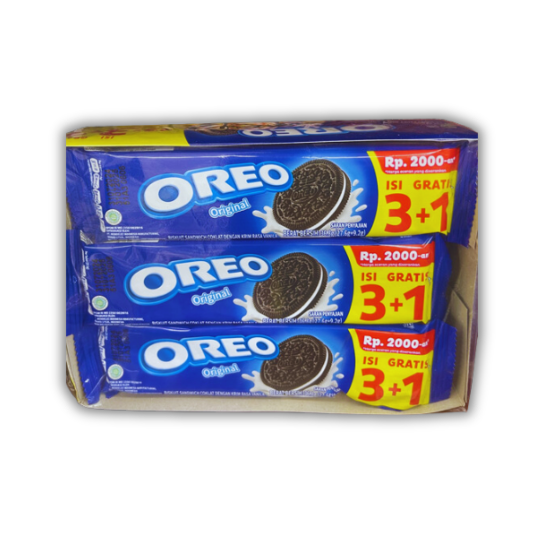 Oreo cookies Chocolate Biscuit Sandwich with Vanilla 12 packs x 27g +9g_0