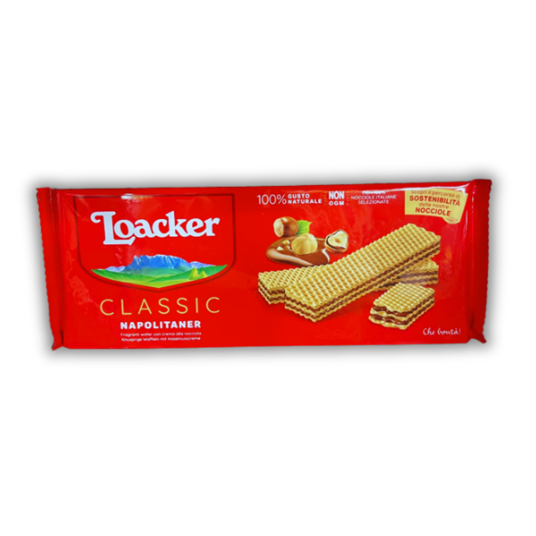 Loacker Classic Crispy Waffles with Hazelnut Cream 175g_0