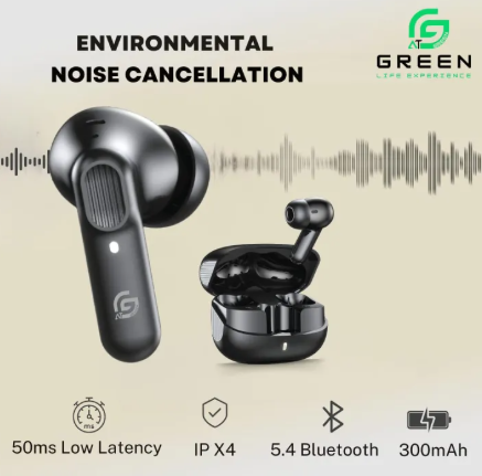 Visit the GREEN life experience Green Airbeat-520 Dual Mic ENC Earbuds | 30 Hours Of Playtime | IPX4 Rated | Dual Mic | 6 Hours Of Single Playtime | 13mm Driver | Type-c Charging | Wireless Version 5.4 | 6 Months Warranty_2