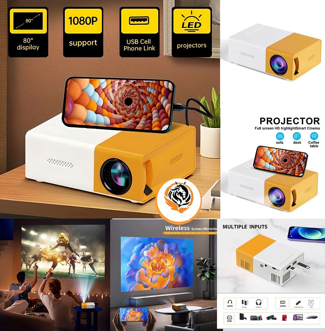 Compact 720P LED Mini Projector – Portable Entertainment 🎥✨_0