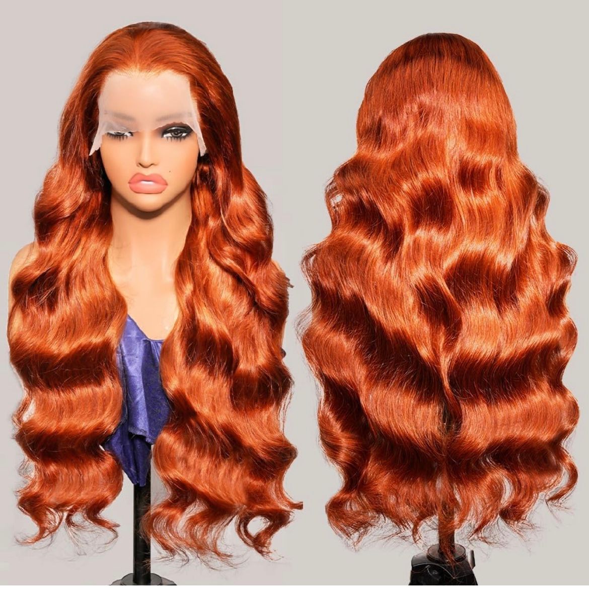 30” Ginger Body wave Human Hair _0