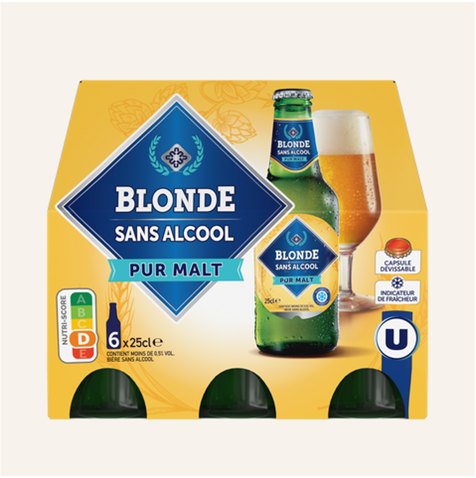 U Bierre Blonde sans Alcool 6x25cl_0