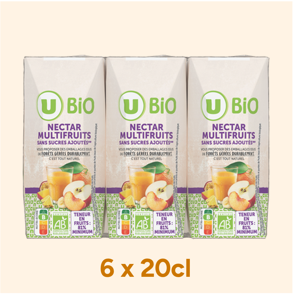 U Nectar Multifruits 6x20cl_0