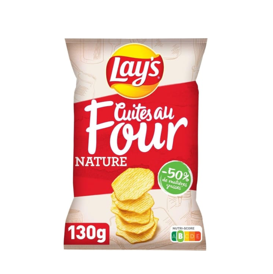 Lays Cuites au Four Moins 50% de Matières Grasses 130g_0