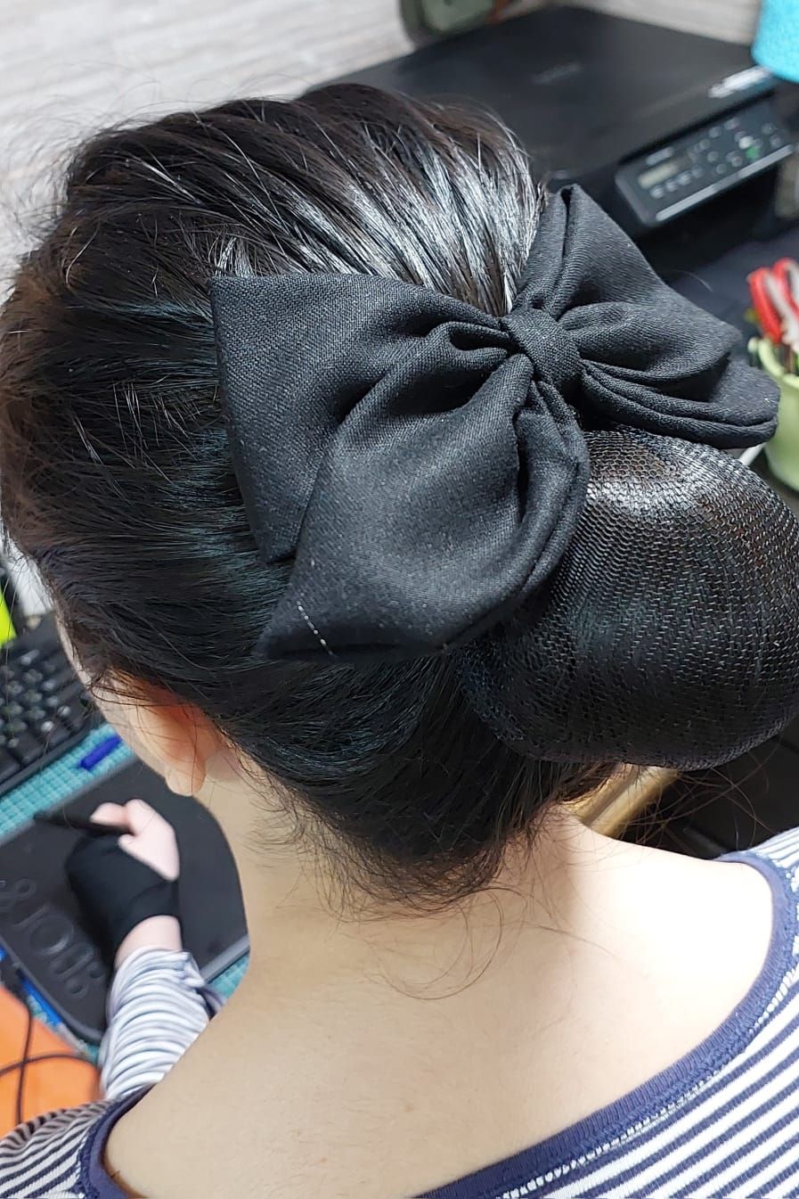 Midnight Whisper – Black Net Hairbow_1