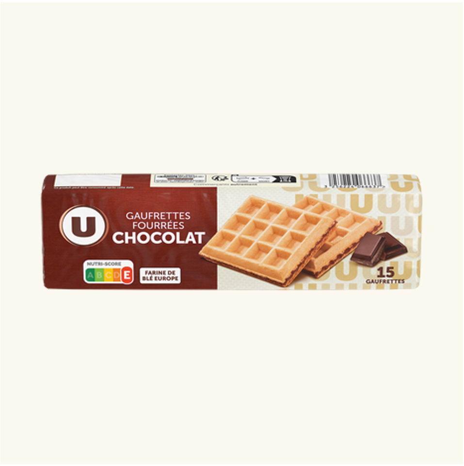 U Gauffres Fourrées Chocolat 15 biscuits_0