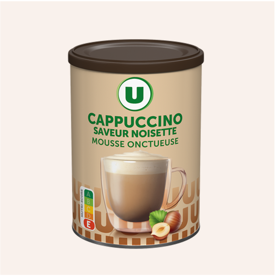 U Cappuccino Saveur Noisette Mousse Onctueuse 250g_0