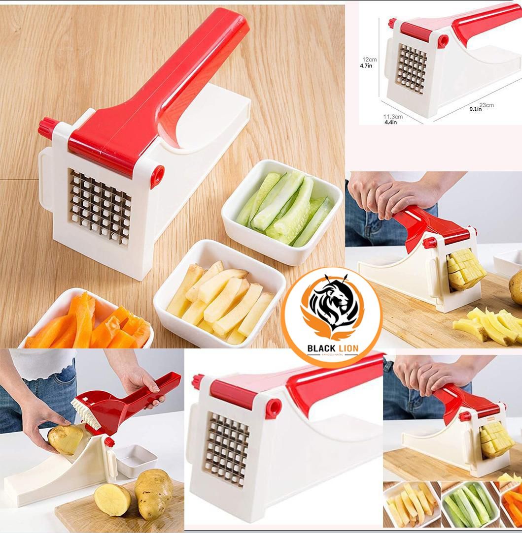 Handheld Potato Chipper – Easy French Fry Cutter 🍟🥔_0