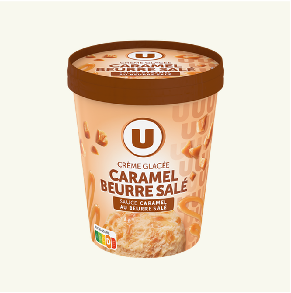 U Crème Glacée Caramel Beurre Salé, 350g _0