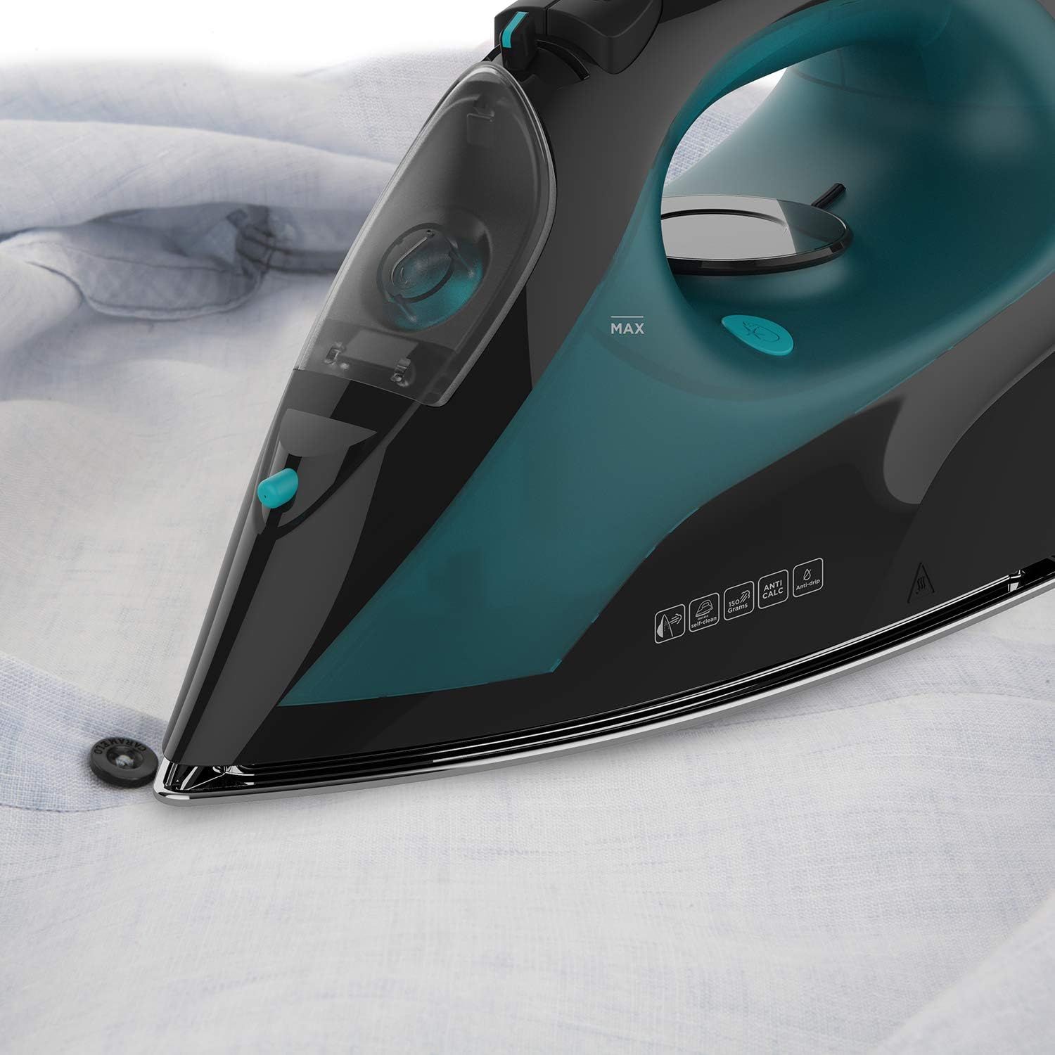 STEAM IRON CERAMIC - BLACK AND DECKER BXIR2403E 2400W Black_1