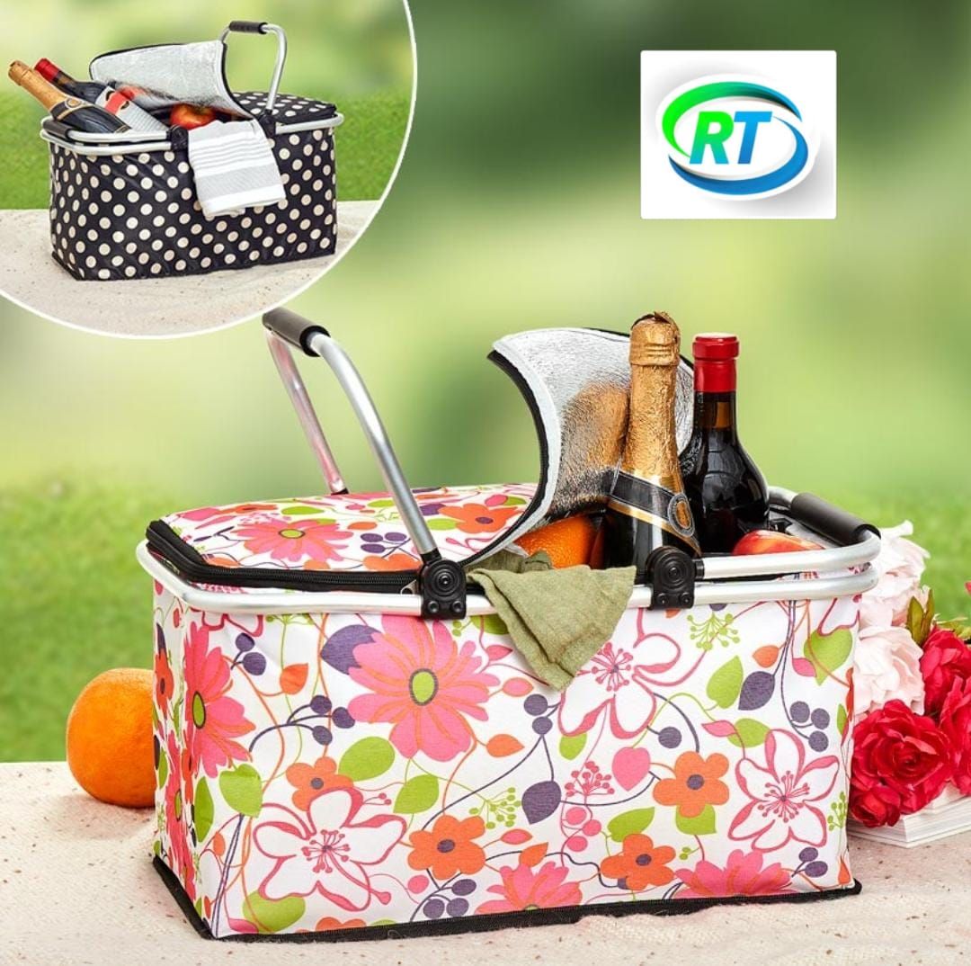 Collapsible Insulated Picnic Basket – Keep Your Food Fresh Anywhere! 🧺❄️_2