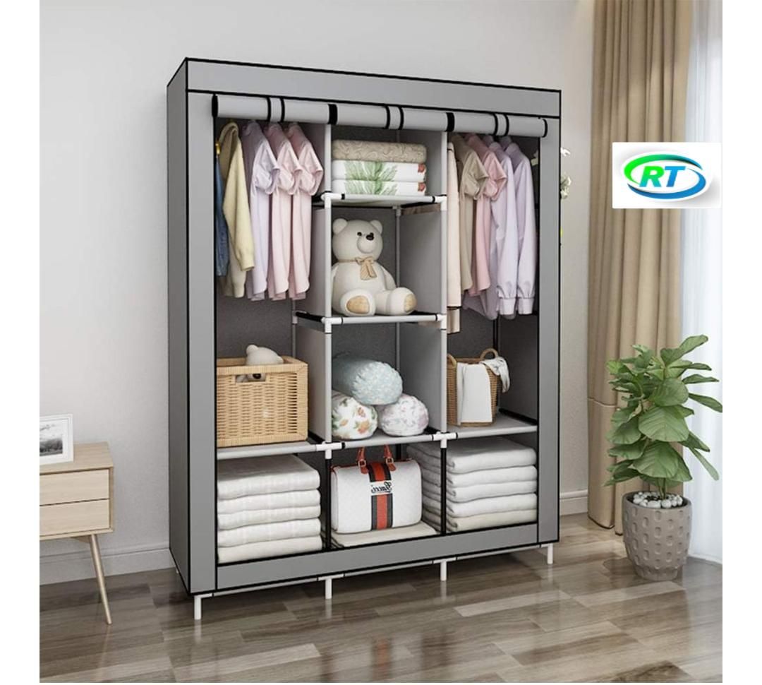 Collapsible Portable Cupboard with Zipper – Convenient & Space-Saving Storage Solution 🏠✨_0