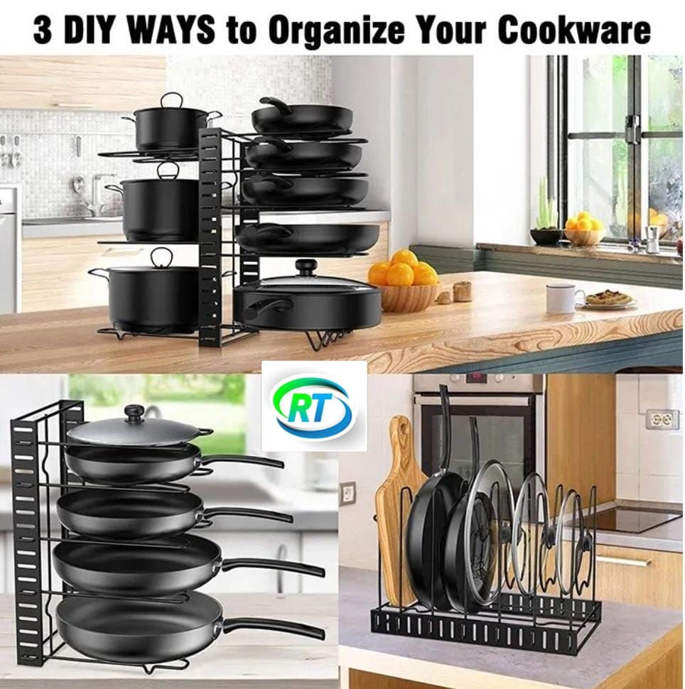 Adjustable 8-Tier Pot & Pan Organizer Rack – Kitchen Storage Made Easy 🍳🧑‍🍳_1