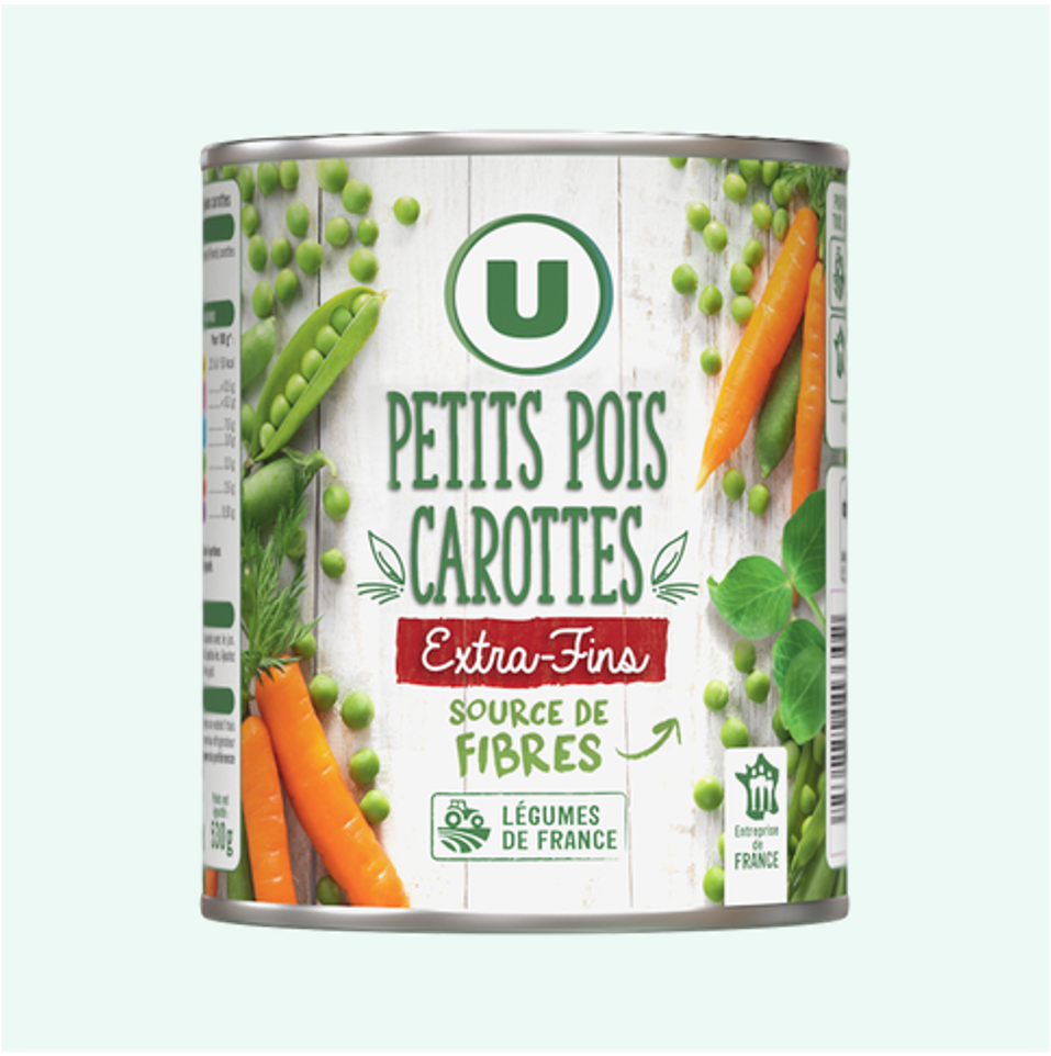 U Petits Pois Carottes 530g_0