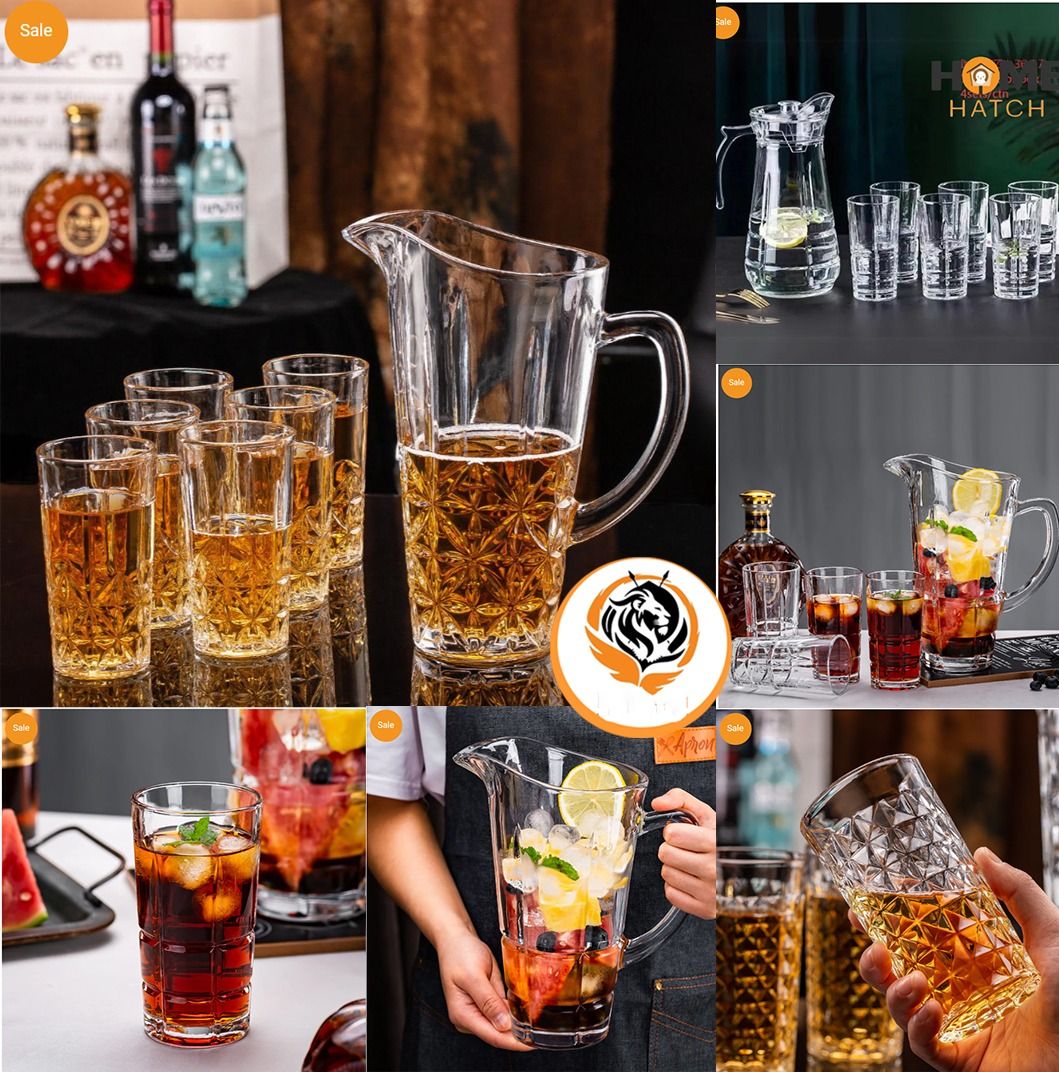 Delisoga 7-Piece Glass Water Set – Elegant & Functional Drinkware Collection 🍶🥂_0