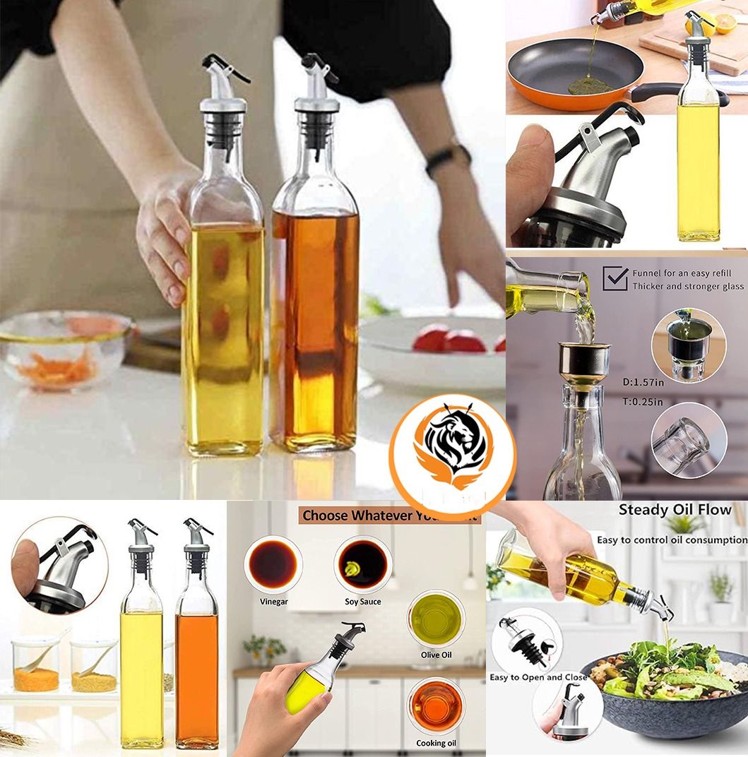 Ngel Glass Oil and Vinegar Dispenser Bottle – Precision Pouring for Your Kitchen 🍶_0