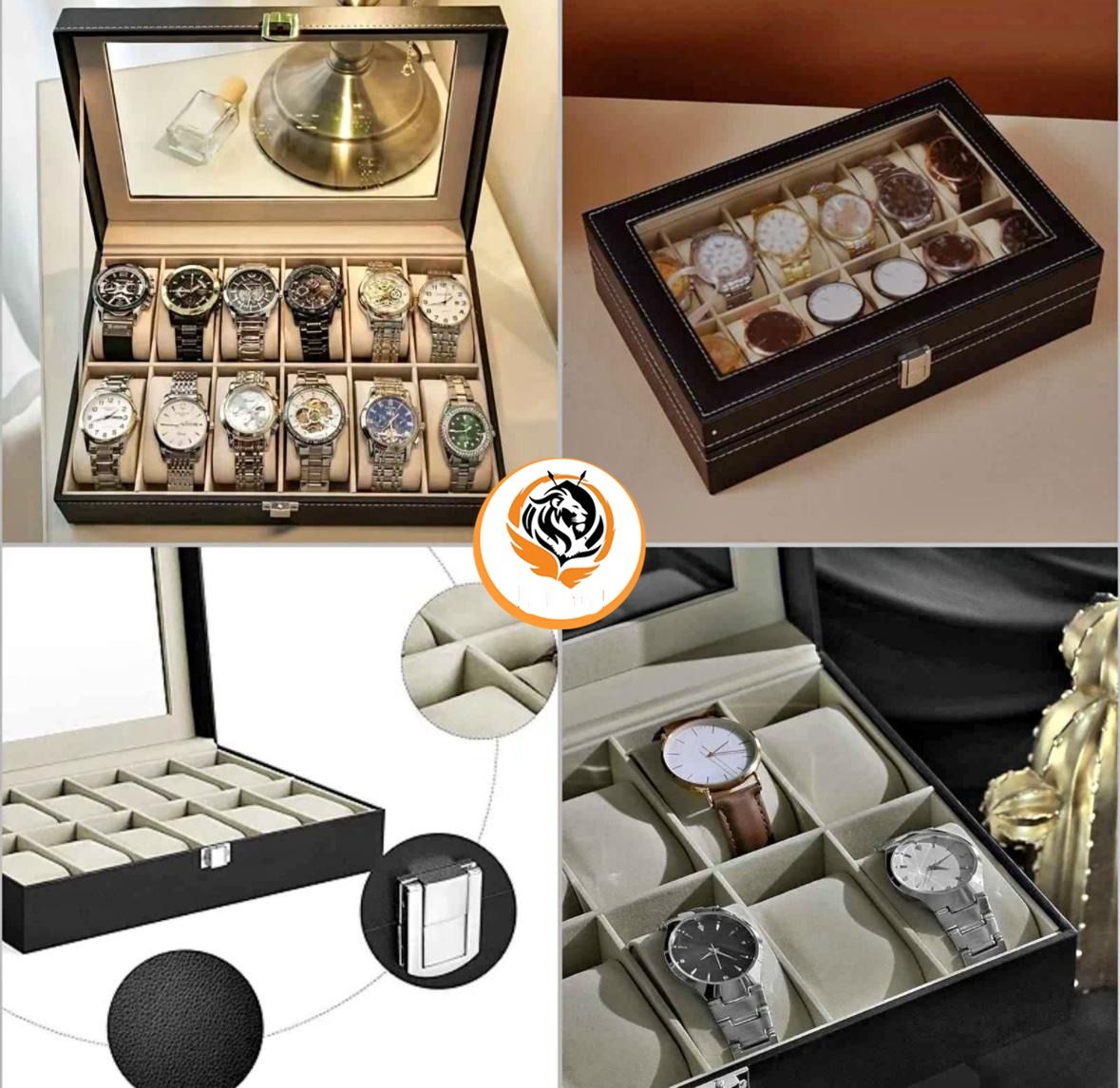 Luxury 12-Slot Walnut Wood Watch Display Box – Elegant Storage for Timepieces ⌚🌰🎁_0