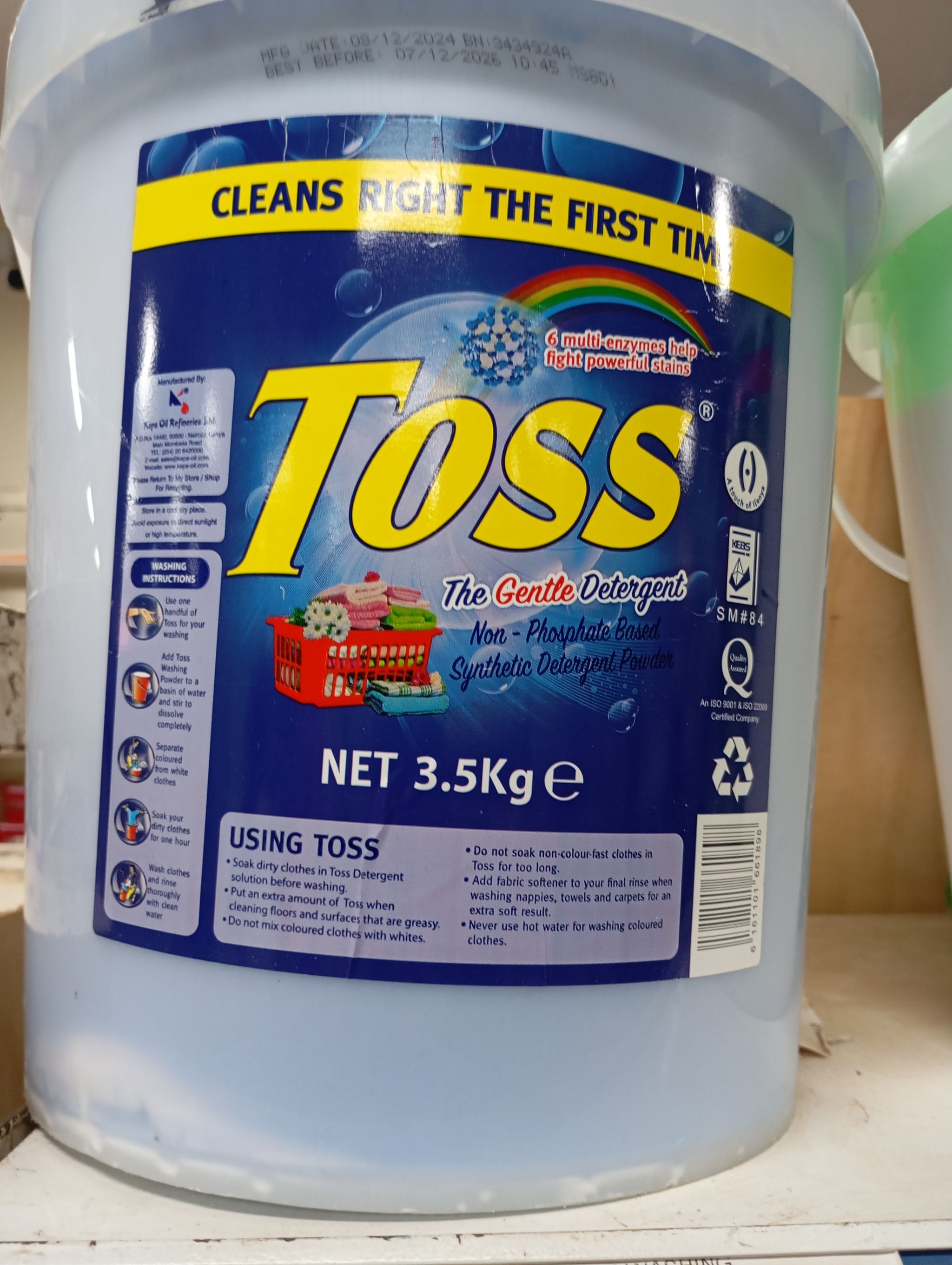 TOSS WASHING POWDER 3.5KG BUCKET _1