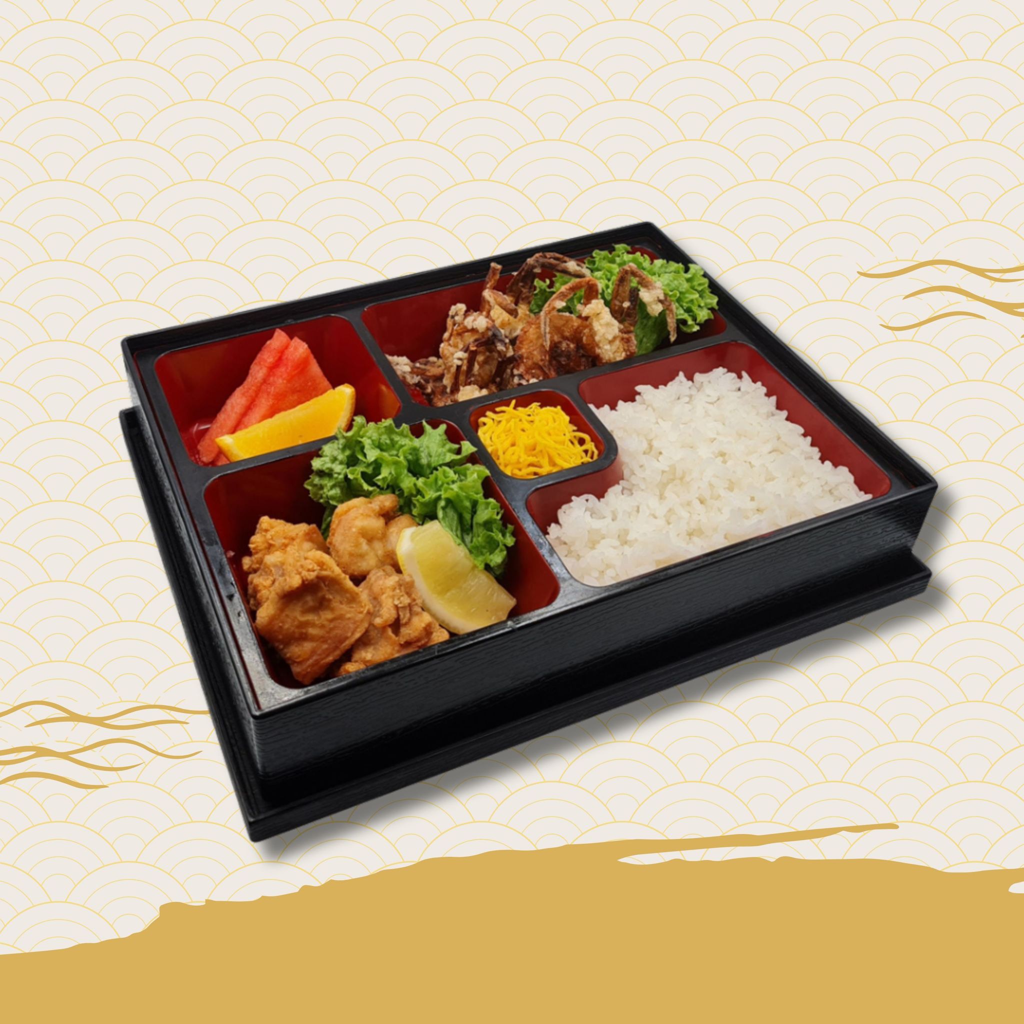 Soft Shell Crab & Tori Karaage Bento_0
