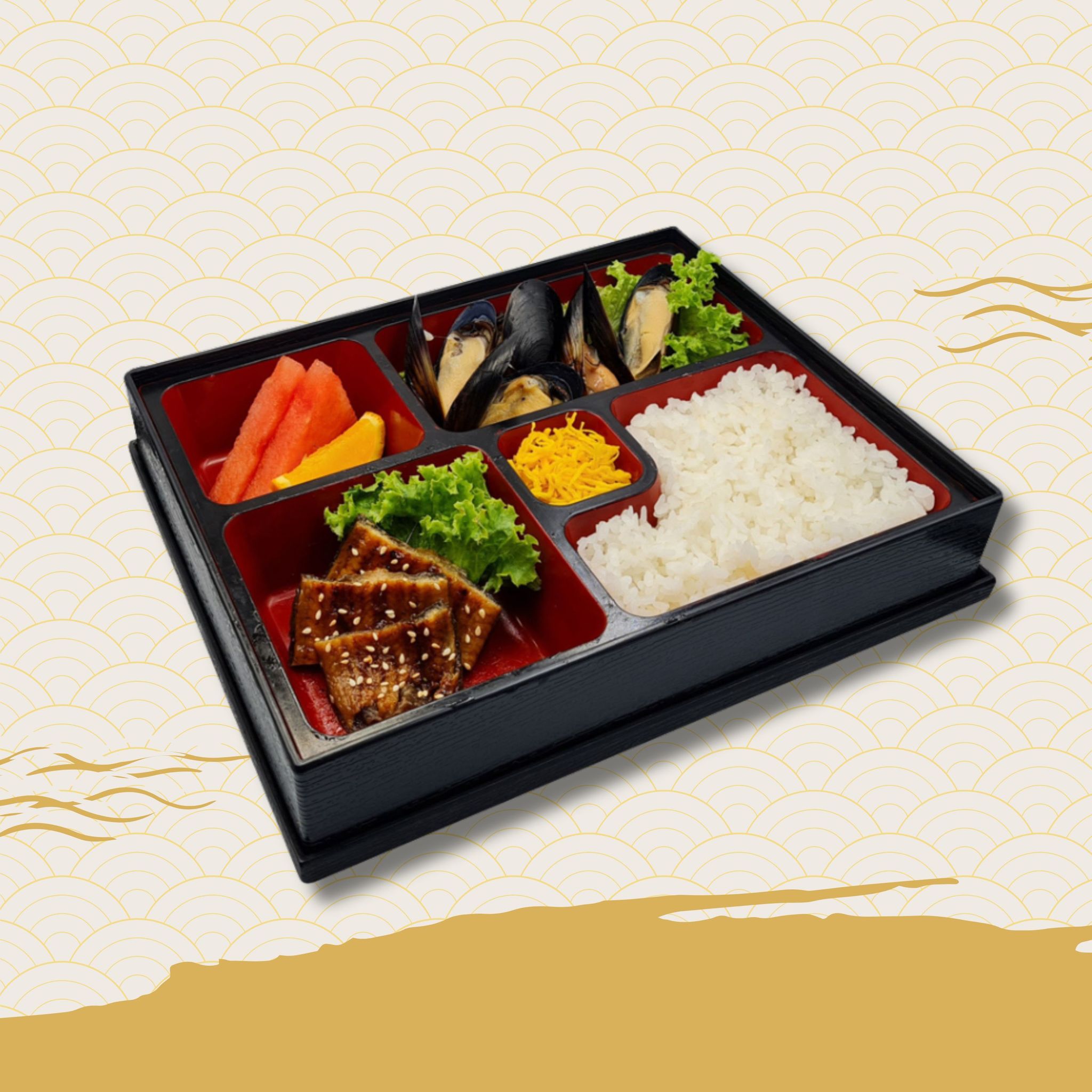 Unagi & Mussel Bento_0
