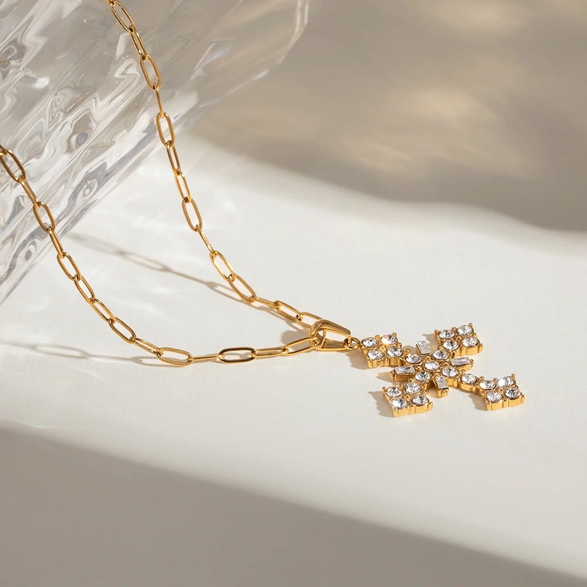 Diamond pendant Cross Necklace _1