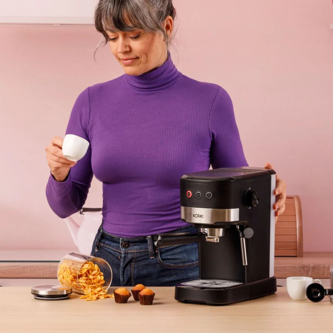ESPRESSO COFFEE MAKER -SOLAC- TASTE SLIM BASIC (VER I)_4