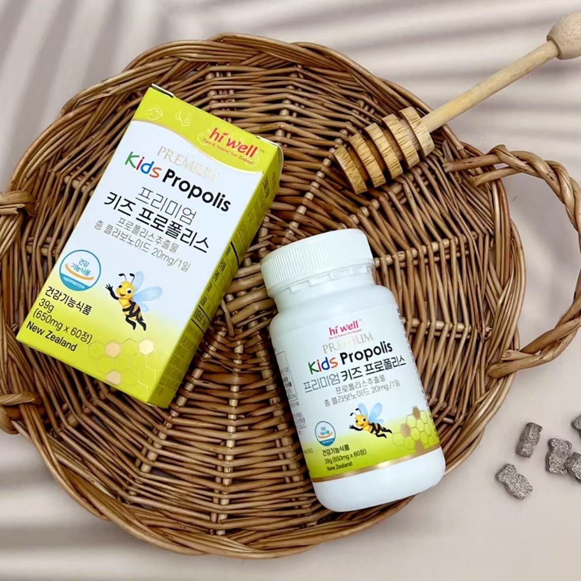 [면역] *하이웰* 프로폴리스(씹어먹는) 60정 (1개월분) |  [Immune Support] *Hiwell* Propolis (Chewable) 60tabs_0