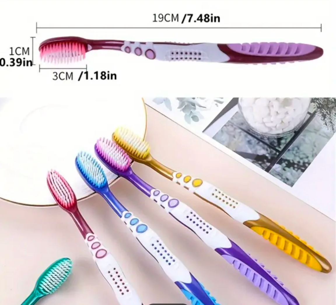 Toothbrushes, Each Wrapped Individually, Featuring Medium Soft Or Hard Bristles_1