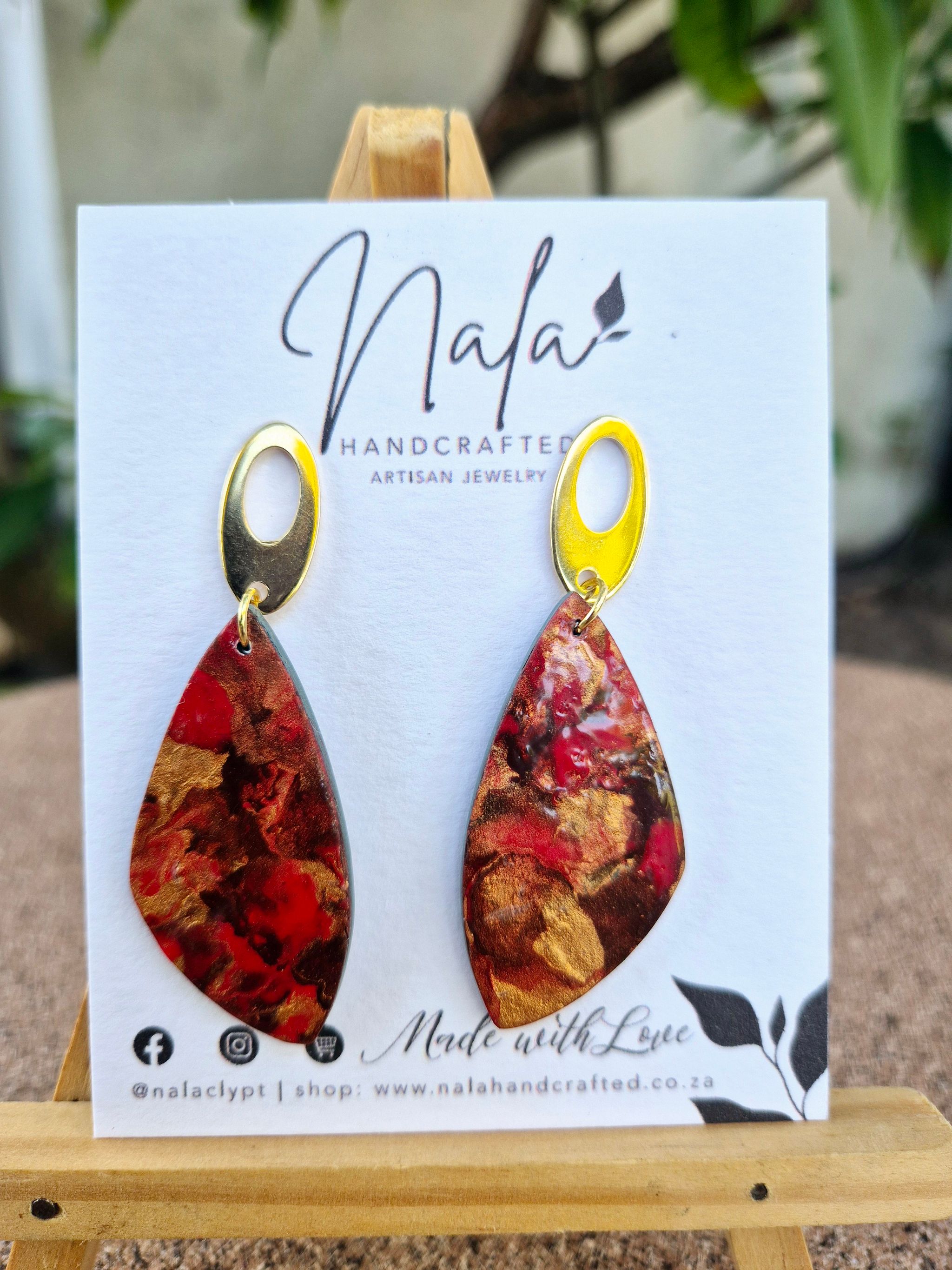 Red Brown Rose Gold marble _0