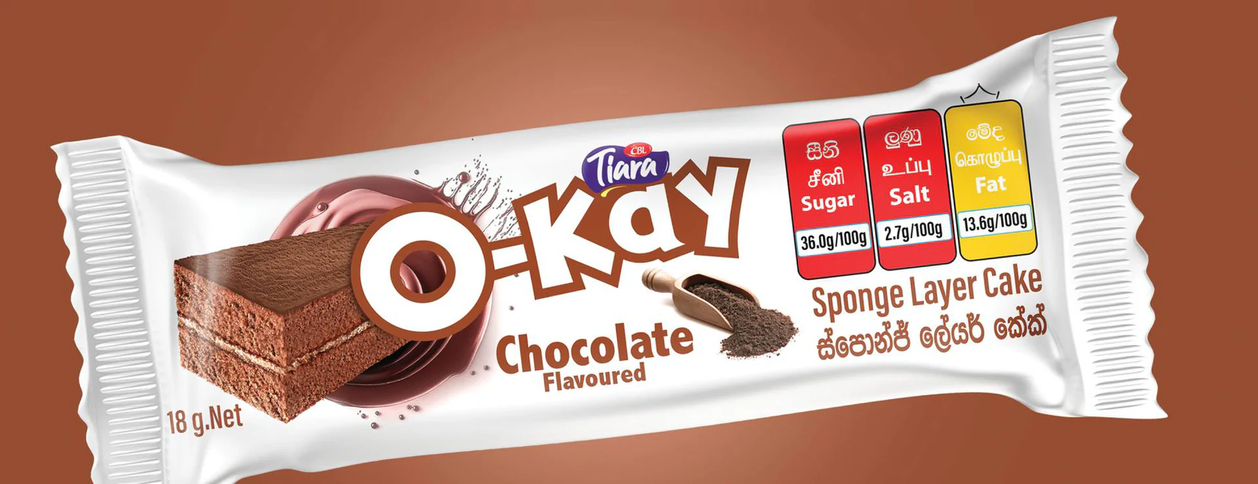 CBL Tiara Okay Sponge Layer Cake- Chocolate flavor 18g_0