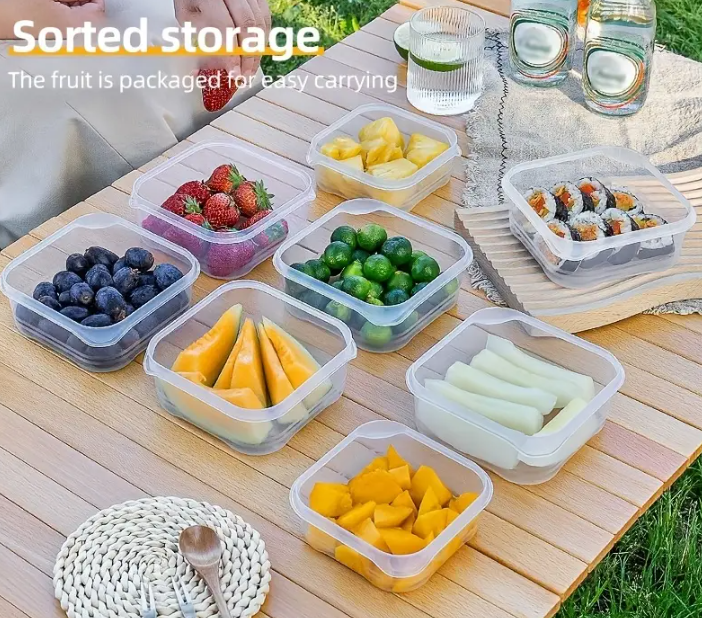 05pcs Box 350ml Outdoor Portable Bowl, pp Material Sealed Leak-proof._3