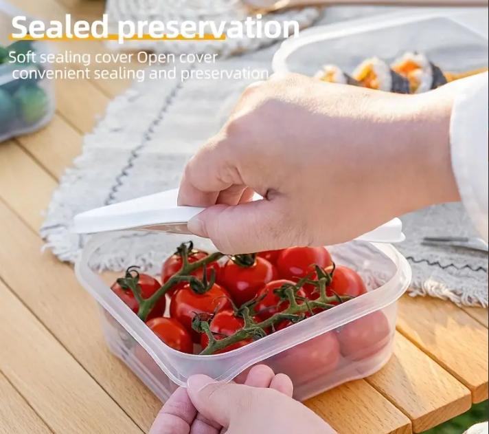 05pcs Box 350ml Outdoor Portable Bowl, pp Material Sealed Leak-proof._4