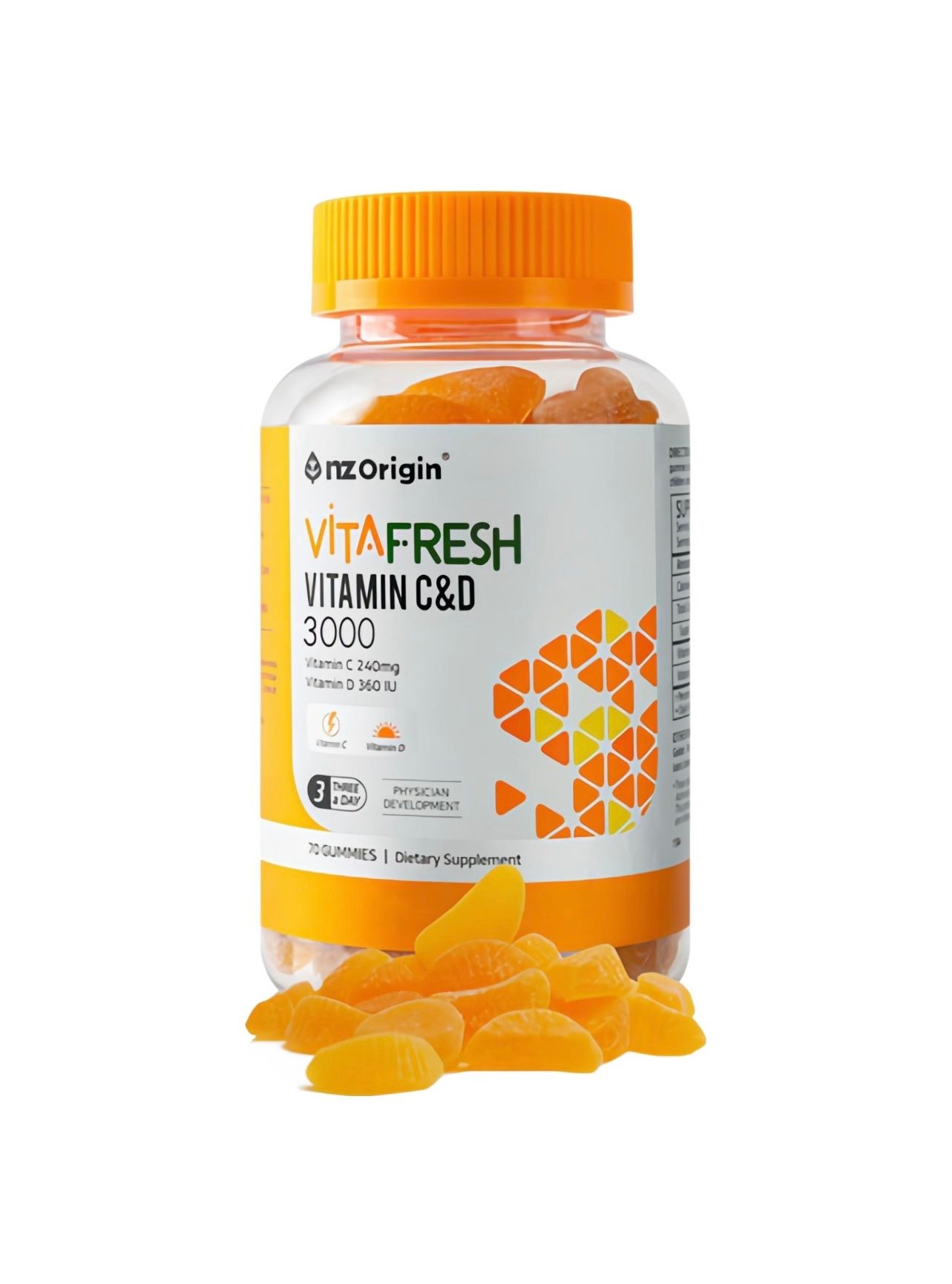 NZ Origin VitaFresh Vitamin C & D 3000 Gumi, 70pill_0