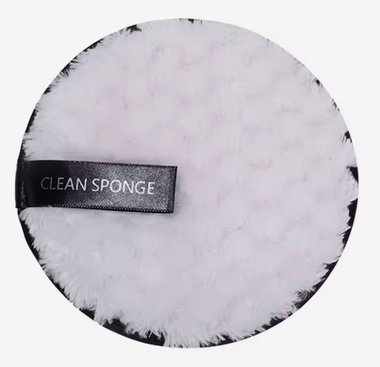 Éponge démaquillante/nettoyante réutilisable blanc_0