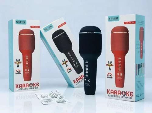 Microphone de karaoké sans fil pour enfants WSTER WS-900 avec haut-parleur_2