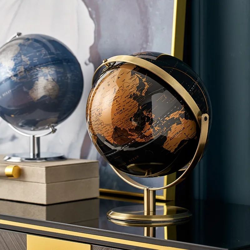 Globe Besar Dekorasi Pajangan Meja Kantor Peta Geographic Edukasi Terestrial Gaya Vintage Kualitas Premium_3
