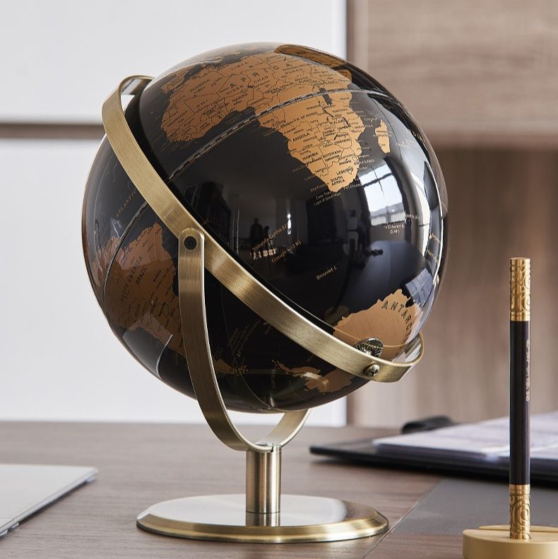 Globe Besar Dekorasi Pajangan Meja Kantor Peta Geographic Edukasi Terestrial Gaya Vintage Kualitas Premium_11